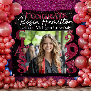 Custom Photo Class of 2025 Personalized Graduation Backdrop Graduation Party Gift CH07 895262