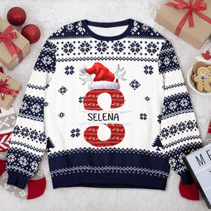 Custom Name Initial Letter Christmas Ugly Sweater Gift For Family CH07 899756