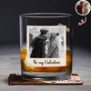 Custom Couple Photo Whiskey Glass Valentine Gift,  Anniversary Gift HA75 898922