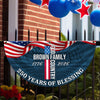 Custom Family Name Patriotic American Flag, 250 Years of Blessing God Fan Flag LM32 897741