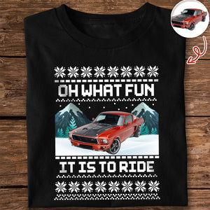 Custom Photo Oh What's Fun It Is To Ride Dark Shirt HO82 900642