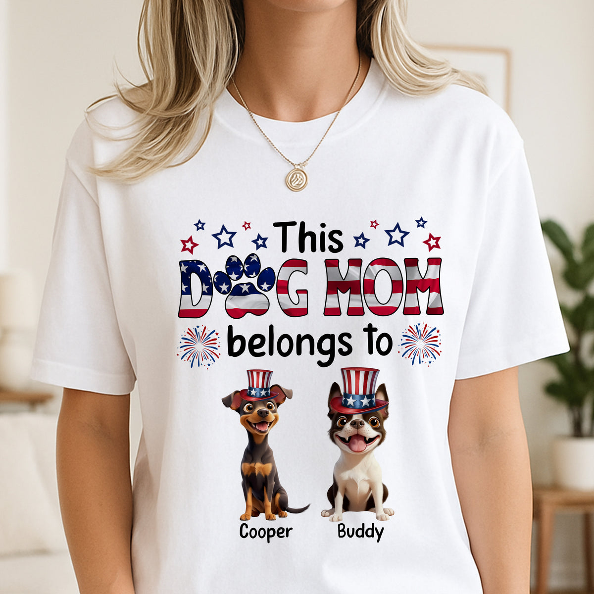 Custom American Cute 3D Dog This Dog Mom Belong To Bright Shirt LM32 899133