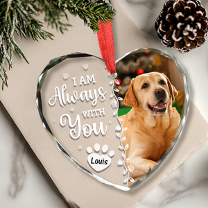 Custom Photo Favorite Hello And Hardest Goodbye Memorial Heart Shape Glass Ornament HA75 892810