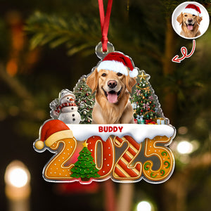 Custom Dog Christmas Cake Crew Photo - Personalized Acrylic Ornament CH07 899704