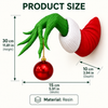 Christmas Ornament Holder Hanger, Resin Green Hand with Santa Sleeve, Funny Christmas Wall Decoration for Home HA75 922136