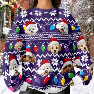 Custom Photo Xmas Leds Dog Ugly Sweater HO82 900078