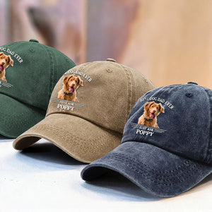 Custom Photo Best Dog Dad/Mom Ever Washed Denim Baseball Cap HO82 893894