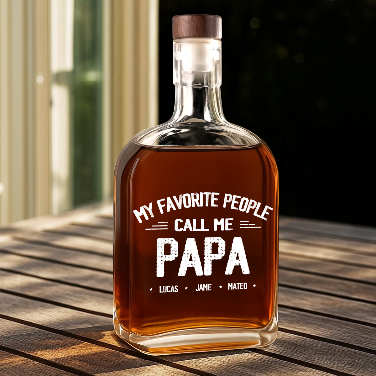 Personalized My Favorite People Call Me Daddy Vintage Style Whiskey Bottle Gift For Dad, Grandpa HO82 894460