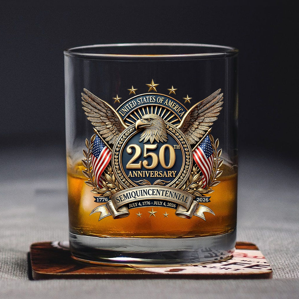 United States Of America 250th Anniversary Semiquincentennial Whiskey Glass CH07 910324