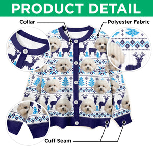 Custom Dog Photo Cardigan Gift For Dog Lovers LM32 897125