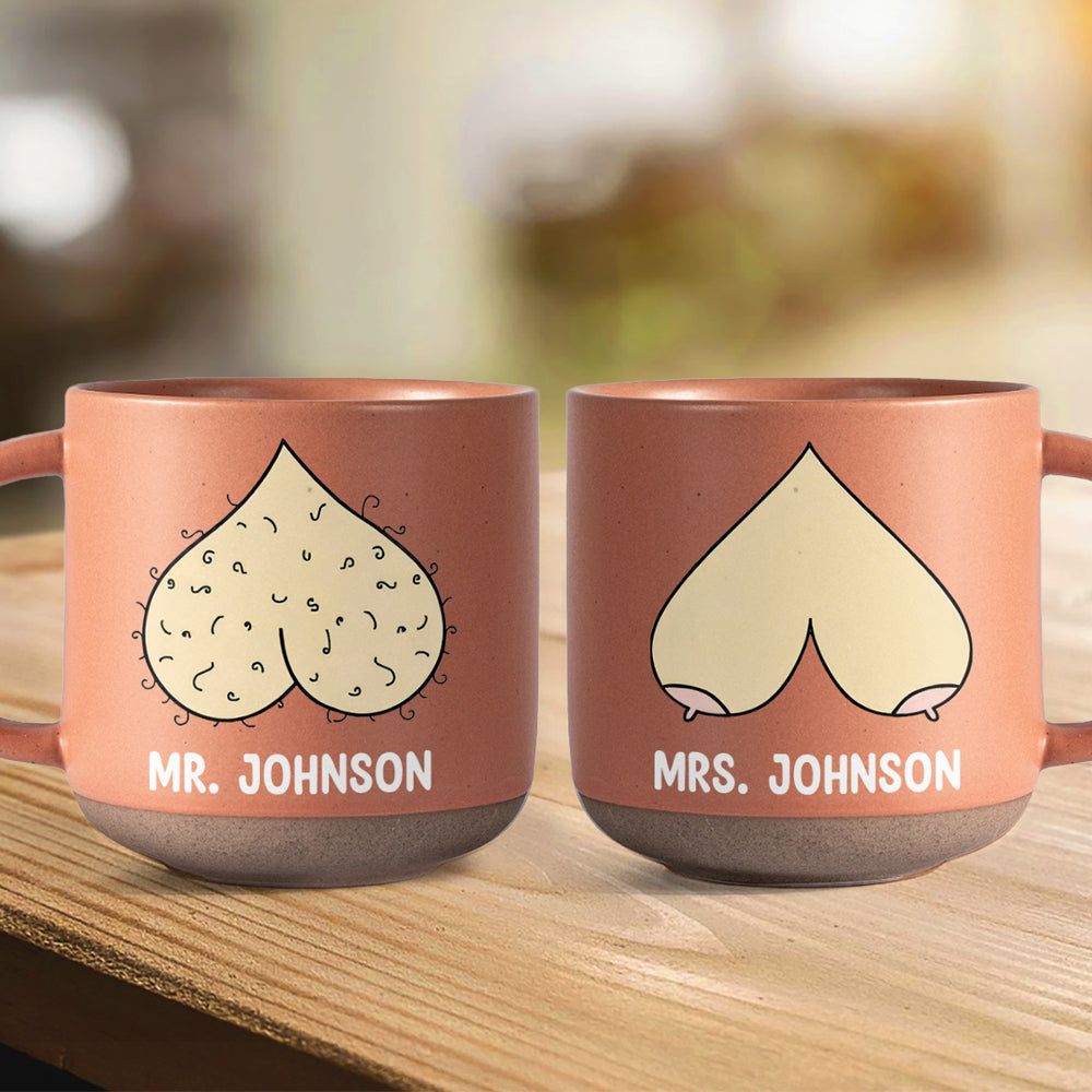 Personalized Funny Mr. and Mrs. Cheeky Pottery Mug Valentines Day Gift for Him Her LM32 897721