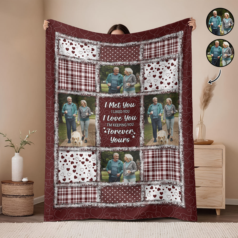 Custom Photo I Met You I Liked You Blanket For Couple TH10 896599