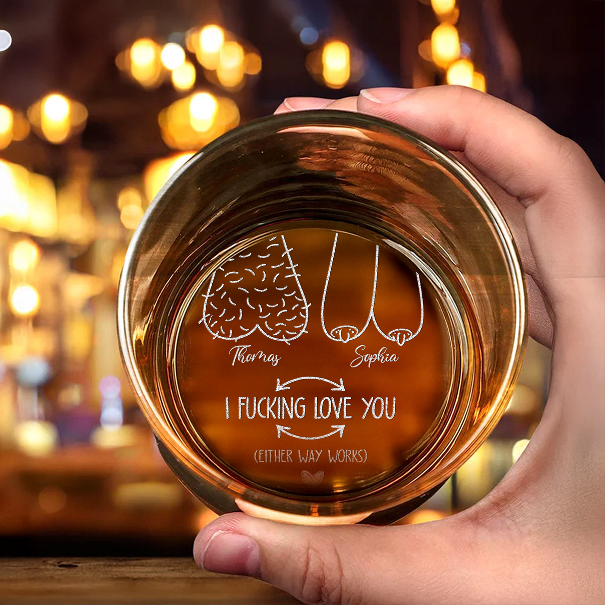 I F*cking Love You Funny Valentine Engraved Whiskey Glass Naughty Gifts For Him Her CH07 910078