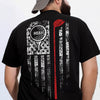 Custom Name American Flag Golf Back Personalized Back Side Dark Shirt HA75 898568