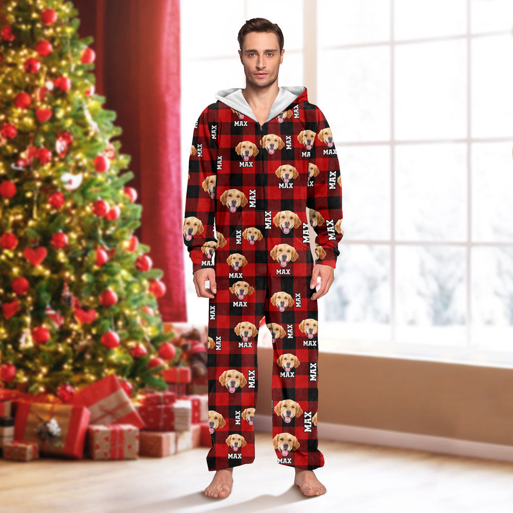 Custom Dog And Cat Photo With Name Onesie Pajamas For Dog Lovers, Cat Lovers HO82 894314