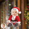 Custom Baby Santa Photo First Christmas Acrylic Ornament CH07 899028