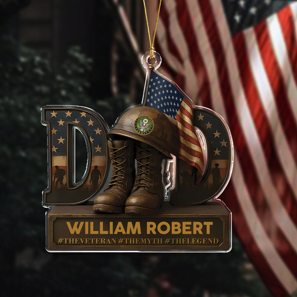 Veteran Dad Acrylic Ornament Personalized Gifts For Dad CH07 896516