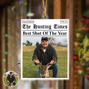 Custom Photo The Hunting Times - Hunter Of The Season Acrylic Ornament HA75 897562