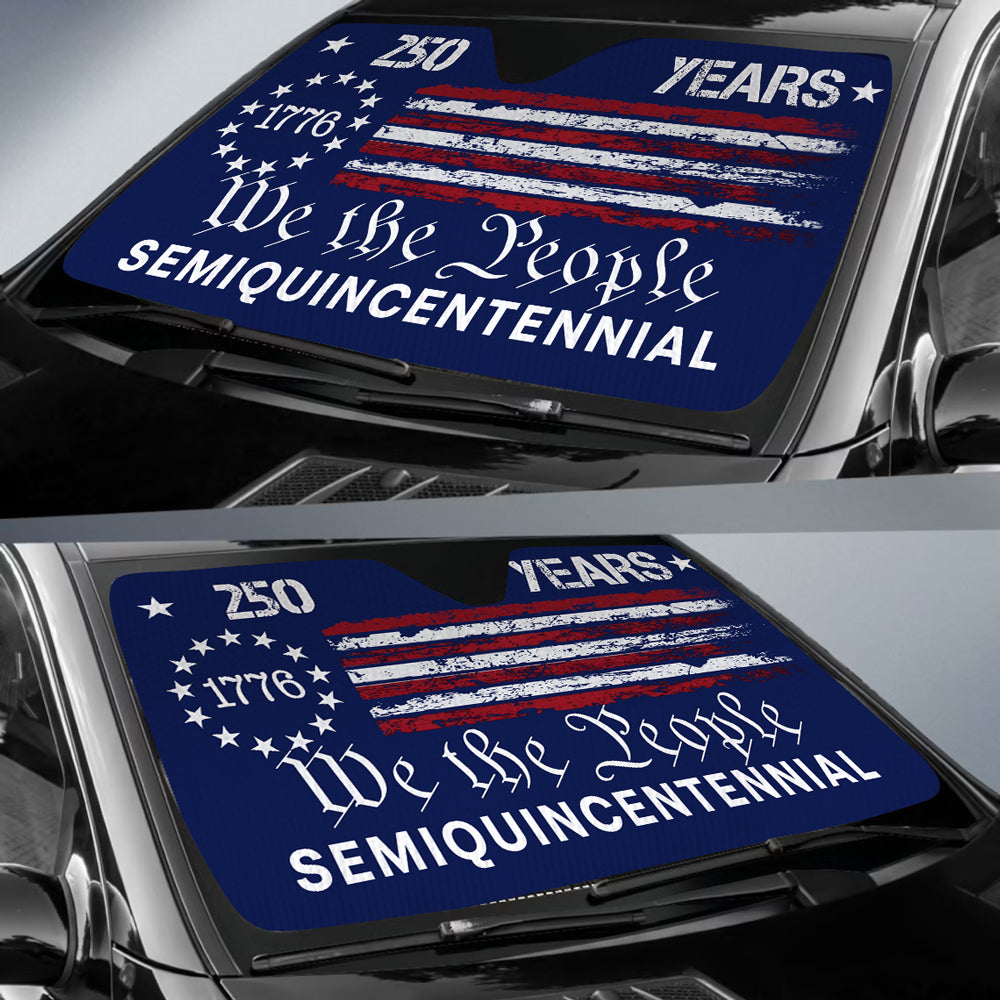 Custom Family Name We The People 250 Years America Car Sunshade CH07 910248