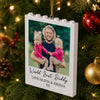 Custom Photo World's Best Daddy Merry Christmas Building Blocks Ornament LM32 669957