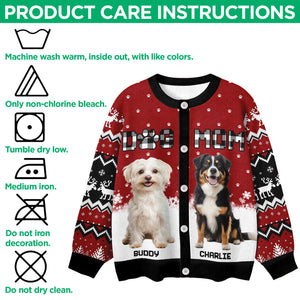 Custom Dog Photo Christmas Pattern Cardigan Christmas Gift HA75 898174