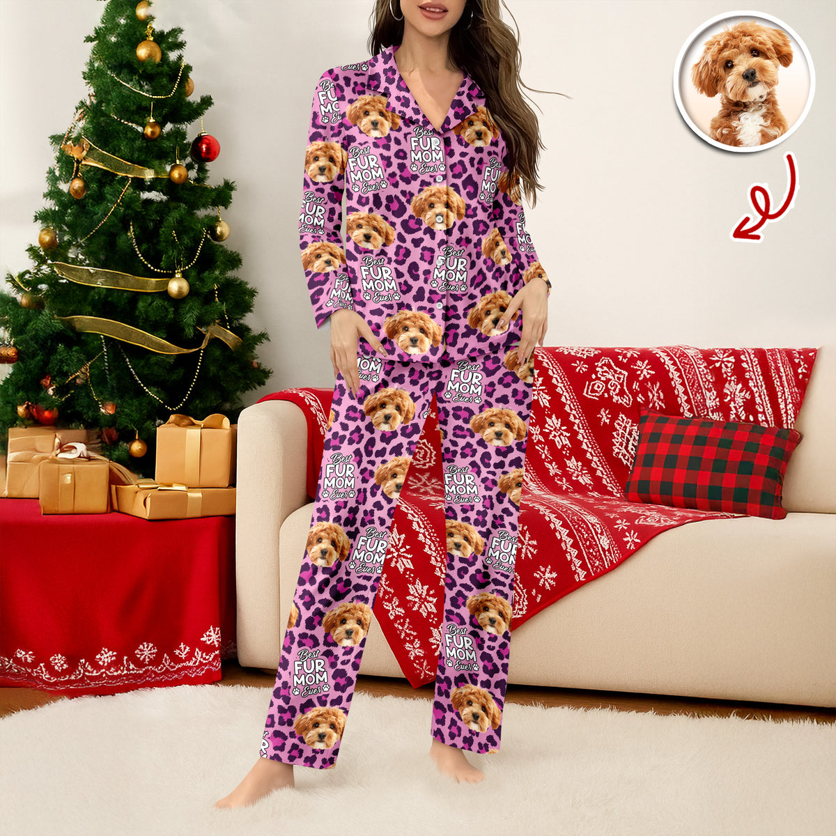 Custom Photo Dog & Cat Personalized Pajamas Christmas Gift For Pet Owners, Pet Lovers CH07 896898