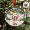 Custom Photo Your Wings Were Ready But My Heart Was Not Dog Glass Ornament HA75 897192