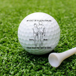 Custom Couple Gift My Love For You Is Bottomless Partner In Golf Golf Ball LM32 897579