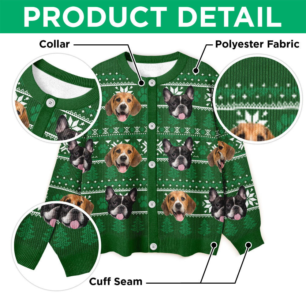 Custom Funny Photo May Your Christmas Be Hairy And Bright Cardigan HO82 900274