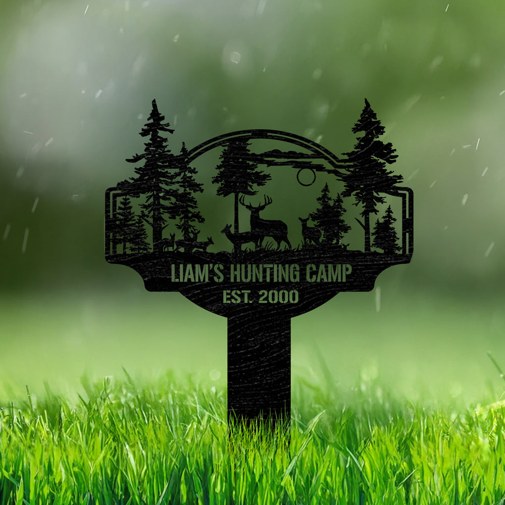 Custom Name Deer Forest Personalized Garden Stake HA75 920030