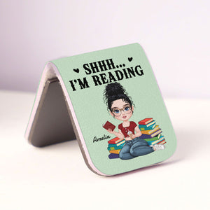 Shhh....I'm Reading Personalized Leather Magnetic Bookmark Funny Gifts For Book Lovers CH07 899490
