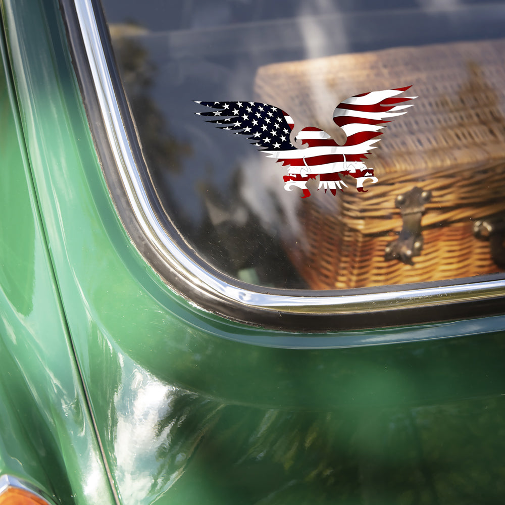 American Eagle USA Flag Car Window Decal Sticker HA75 898496