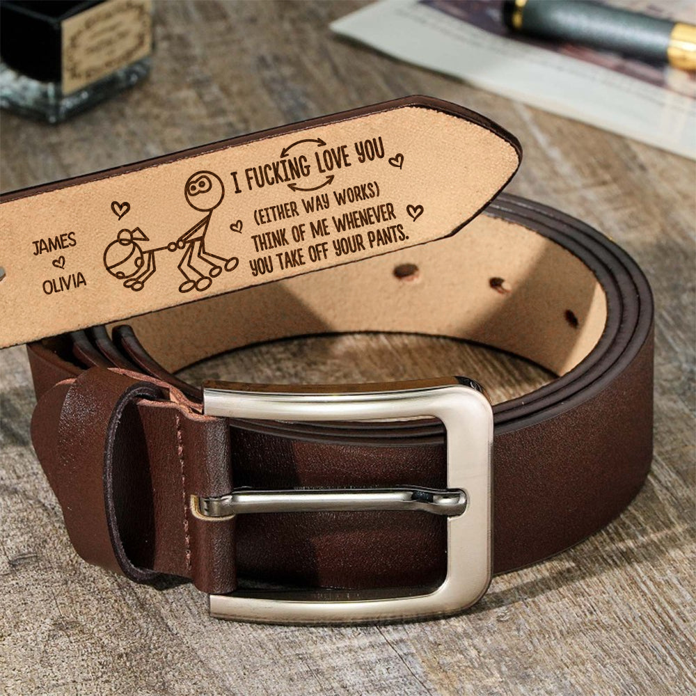 Custom Couple Name I F*cking Love You Funny Belt Naughty Valentine Gift CH07 910100