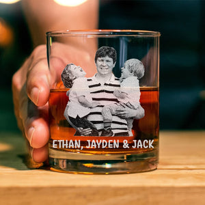 Custom Photo Like Father Like Daughter Engraved Whiskey Glass Personalized Gift For Dad CH07 895740