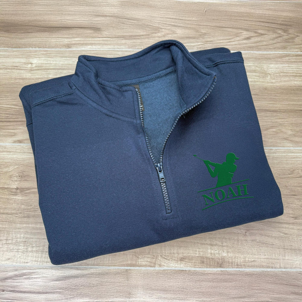 Custom Golfer Name Embroidered Golf Quarter Zip Sweater Golf Gift For Coaches, Golfers CH07 910016
