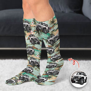 Custom Car Photo Retro Route 66 Socks Gift For Car Lover CH07 899938