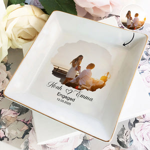 Custom Couple Photo For Engaged Ring Dish TH10 896969