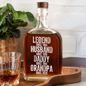 Legend Husband Daddy Grandpa - Family Personalized Whiskey Bottle HA75 892522