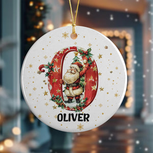 Custom Name Alphabet Ceramic Ornament - Personalized Christmas Gift for Family and Friends TH10 896313