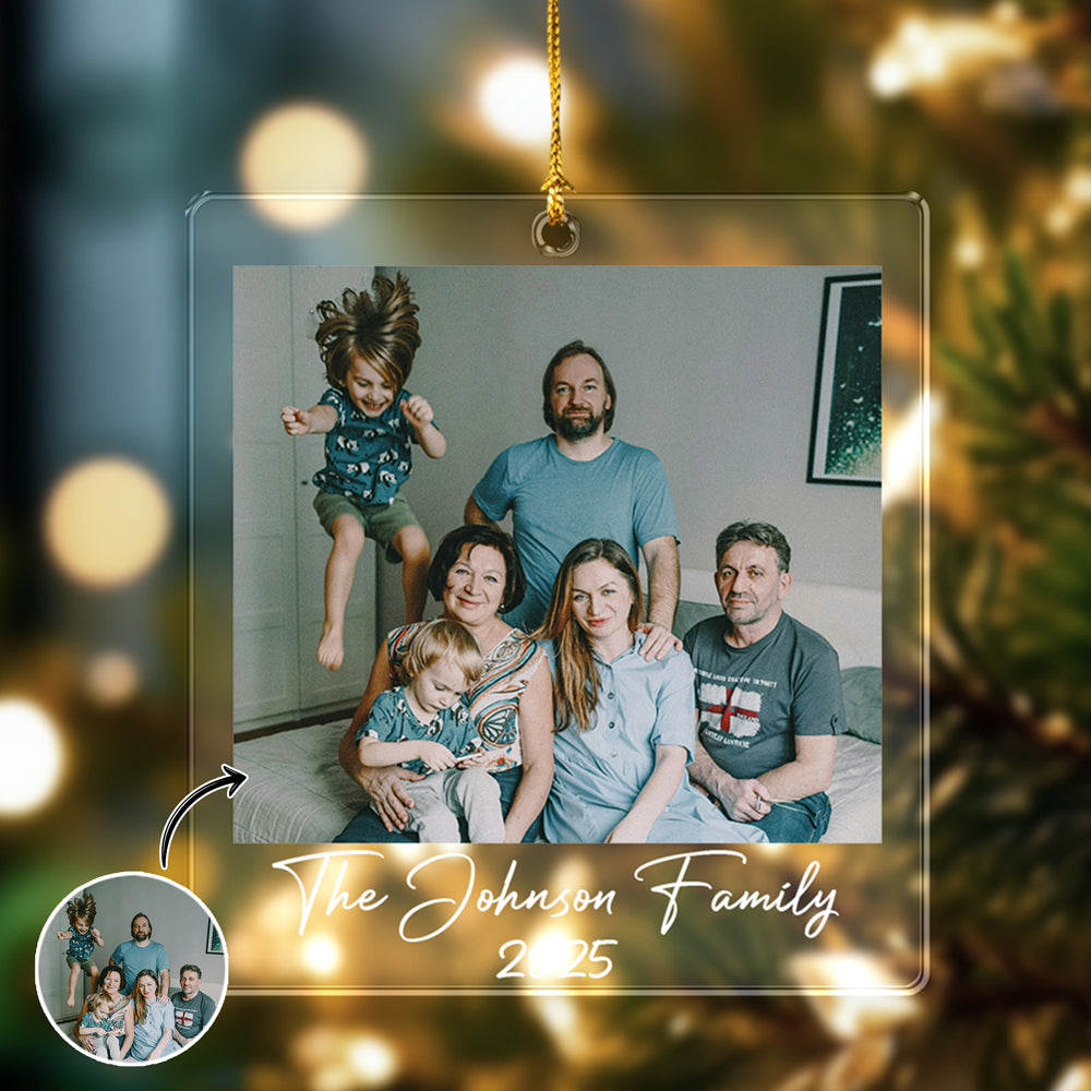 Custom Photo Acrylic Ornament Christmas Gift For Family LM32 895739