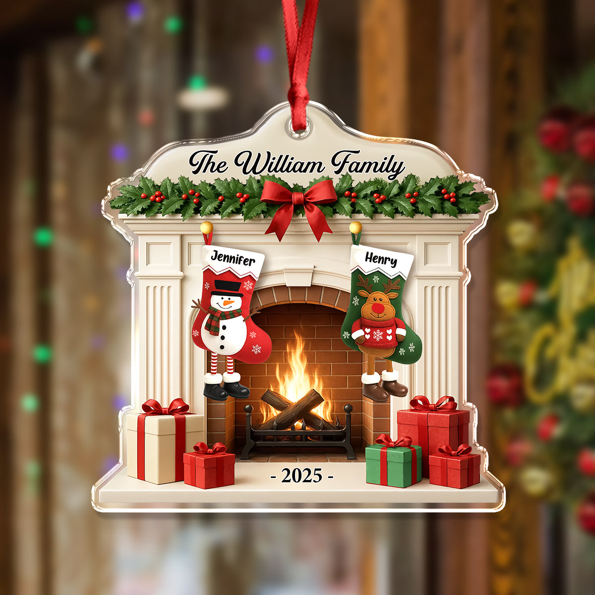 Custom Name Personalized Christmas Acrylic Ornament Gifts For Mom, Dad HA75 897882