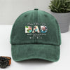 Custom Photo Happy Father's Day Life Would Be Boring Without Me Dog Washed Denim Baseball Cap HO82 893920