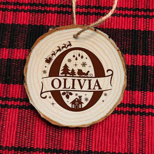 Custom Name Christmas Wood Slice Christmas Ornament Christmas Tree Decoration CH07 899268