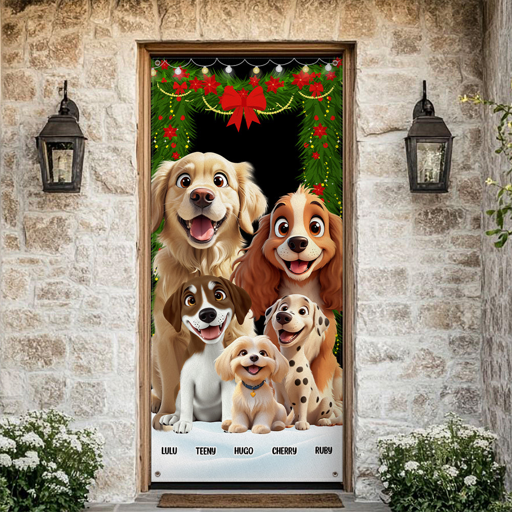 Personalized Dog Clipart Door Cover For Dog Lover TH10 896565