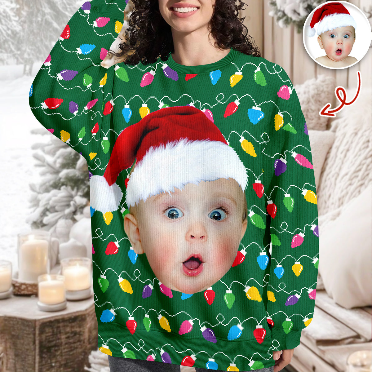 Custom Big Face Photo This Is My Ugly Sweater - Personalized Ugly Sweater CH07 896056