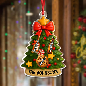 Personalized Family Christmas Tree Acrylic Ornament Custom Family Names Holiday Keepsake CH07 899638