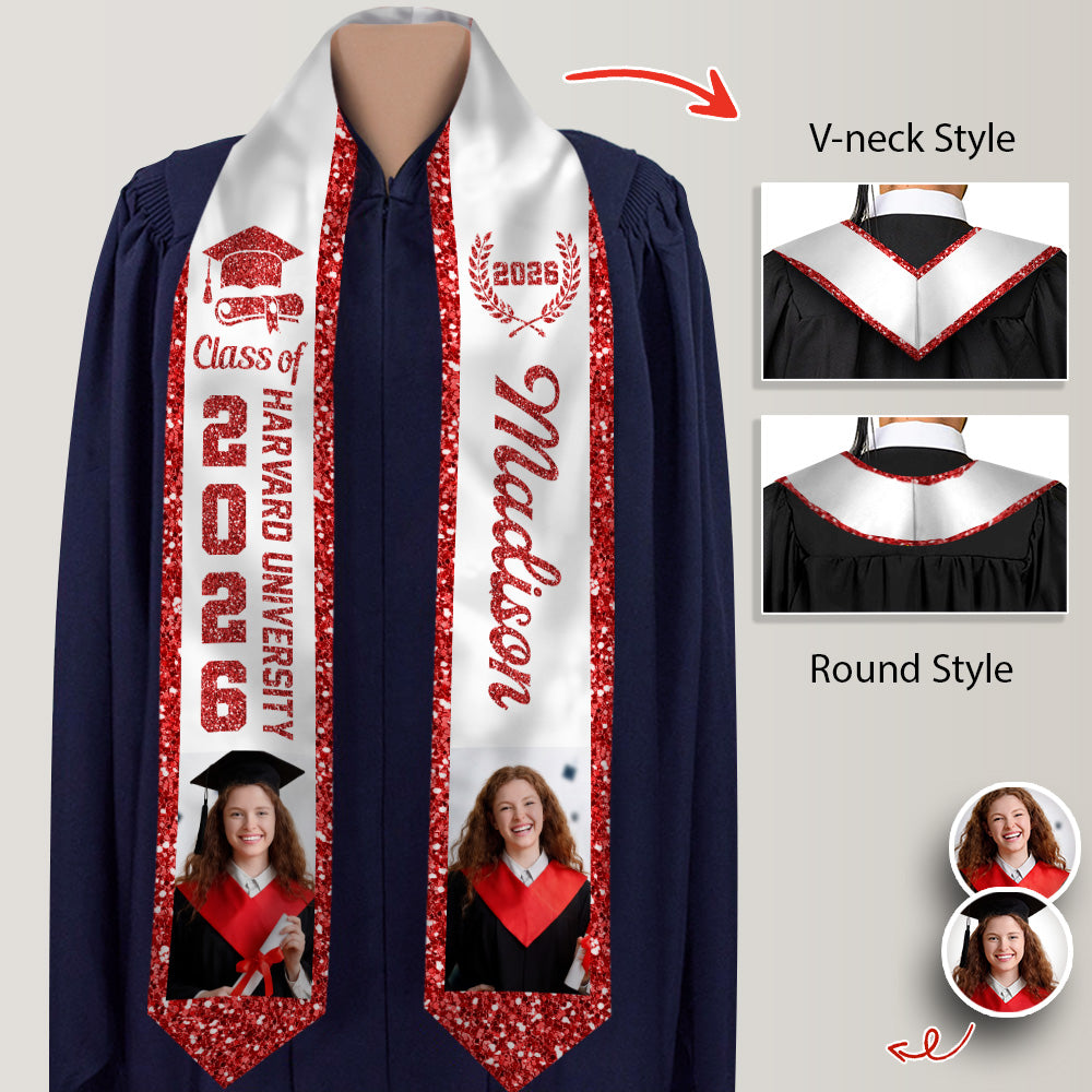 Custom Photo Class of 2026 Graduation Stole HO82 901516