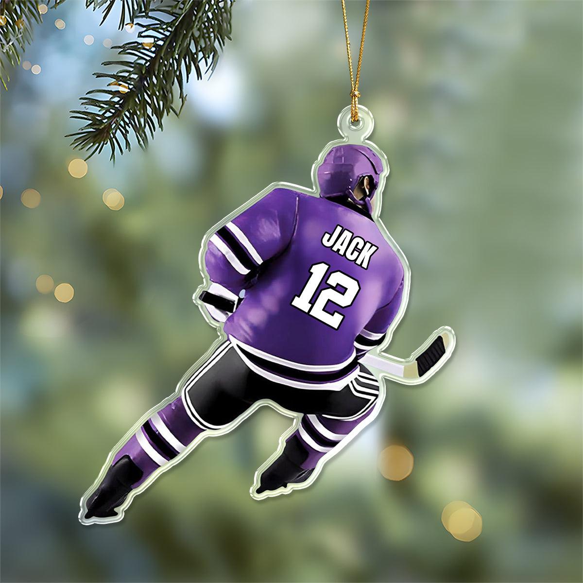 Personalized Hockey Player Acrylic Ornament Gift For Hockey Lovers HO82 900086