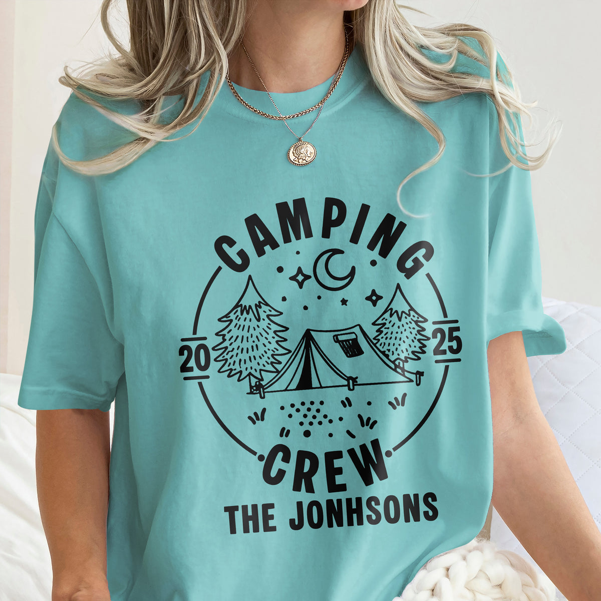 Custom Family Camping Crew Shirts 2025 - Matching Family Comfort Color Shirt LM32 895981