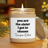 Personalized Gift You Are the Sister I Got to Choose Scented Candle LM32 895501